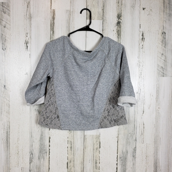 American rag gray cropped sweater size medium - Picture 6 of 6